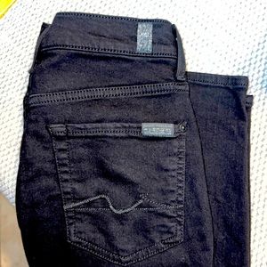 Seven For all Mankind High Waist Ankle Gwenevere Black Jeans